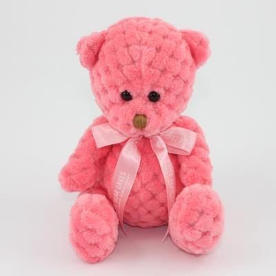 15CM BOW BLOSSOM WAFFLE BEAR