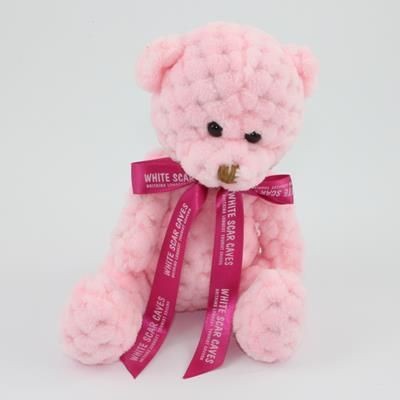 15CM BOW CANDY FLOSS WAFFLE BEAR