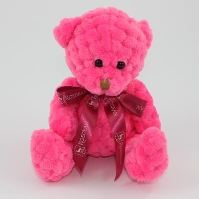 15CM BOW FIESTA WAFFLE BEAR