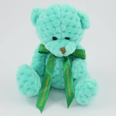 15CM BOW MINT WAFFLE BEAR