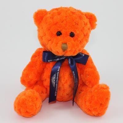 15CM BOW PUMPKIN WAFFLE BEAR