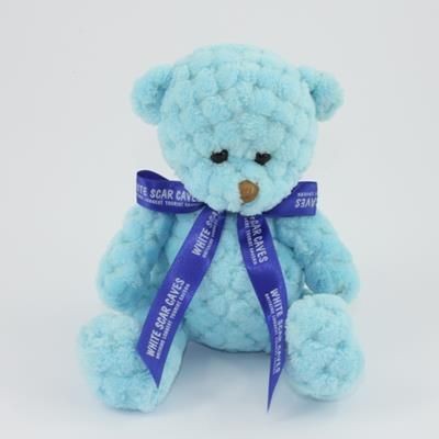 15CM BOW SKY WAFFLE BEAR