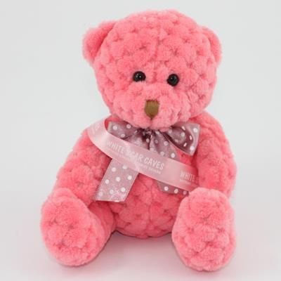 15CM SASH BLOSSOM WAFFLE BEAR