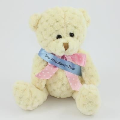 15CM SASH BUTTERMILK WAFFLE BEAR