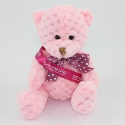 15CM SASH CANDY FLOSS WAFFLE BEAR