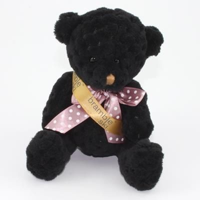 15CM SASH COAL WAFFLE BEAR