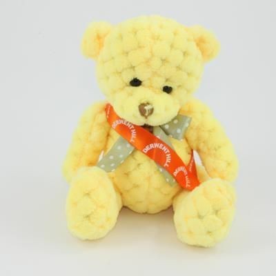 15CM SASH SUNSHINE WAFFLE BEAR