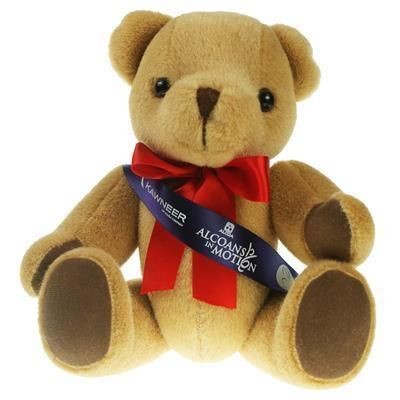 30CM HONEY JOINTED BEAR with Sash