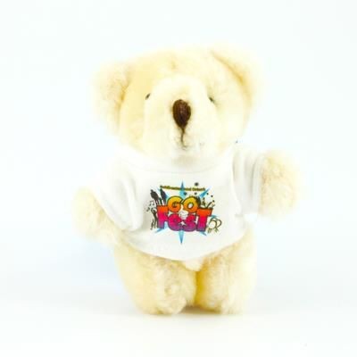 9CM JOINTED BABY BEAR with Satin Sash