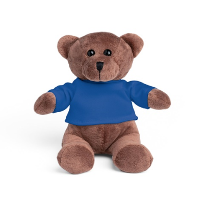 BEAR PLUSH TEDDY BEAR in a Tee Shirt in Royal Blue