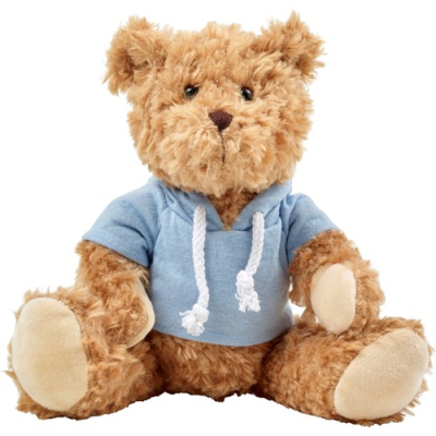 PLUSH TEDDY BEAR with Hooded Hoody in Light Blue