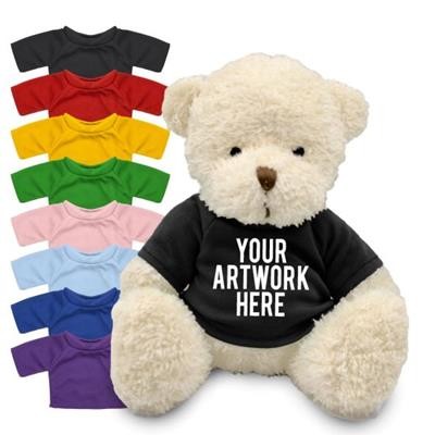 PRINTED PROMOTIONAL  SOFT TOY JAMES III TEDDY BEAR with Coloured Tee Shirt