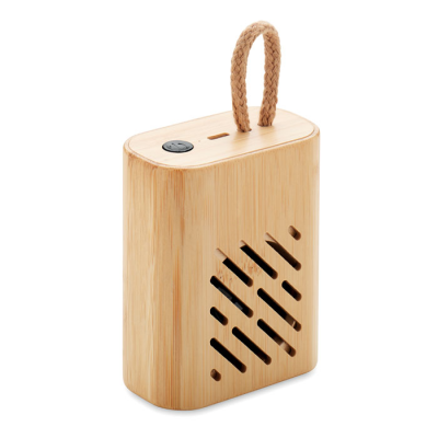 3W BAMBOO CORDLESS SPEAKER in Brown