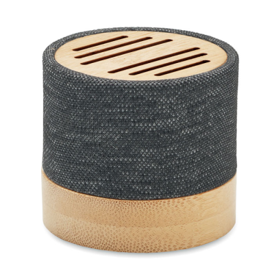 BAMBOO RPET CORDLESS SPEAKER in Black