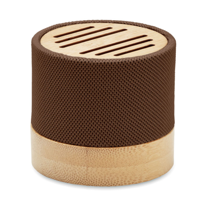 BAMBOO RPET CORDLESS SPEAKER in Brown