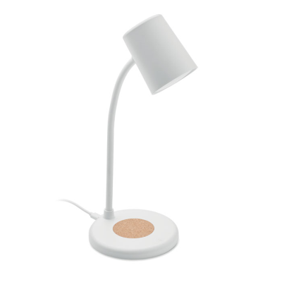 CORDLESS CHARGER, LAMP SPEAKER in White