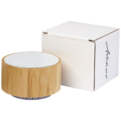 COSMOS BAMBOO BLUETOOTH® SPEAKER in Natural & White