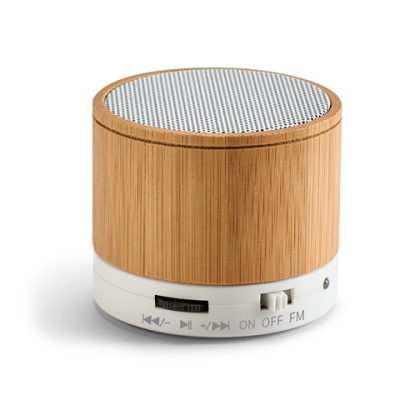 GLASHOW BAMBOO PORTABLE SPEAKER with Microphone in Natural