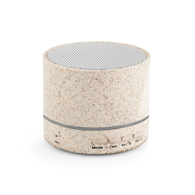 LINEU ABS AND STRAW FIBRE SPEAKER with Microphone in Natural