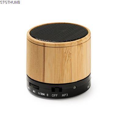 NERVO BLUETOOTH CORDLESS SPEAKER with Natural Bamboo Body