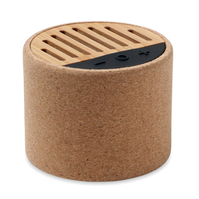 ROUND CORK CORDLESS SPEAKER in Brown