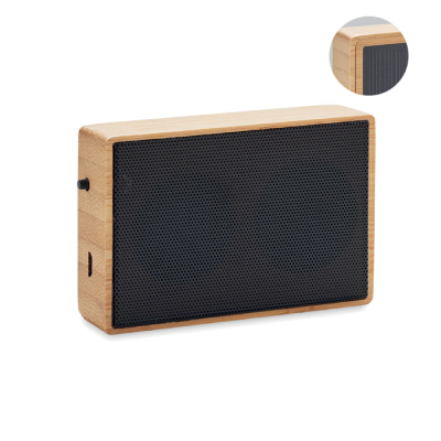 SOLAR BAMBOO CORDLESS SPEAKER in Brown