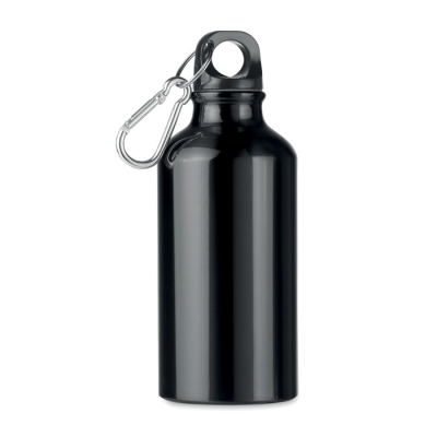 400 ML ALUMINIUM METAL BOTTLE in Black