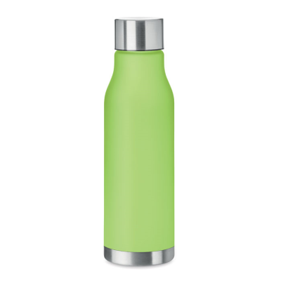 600ML RPET BOTTLE with Stainless Steel Cap in Transparent Lime