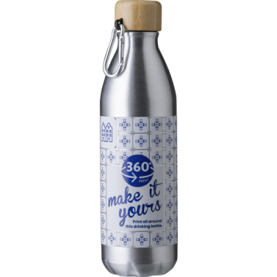 ALUMINIUM METAL BOTTLE (500ML) SINGLE WALLED in Silver