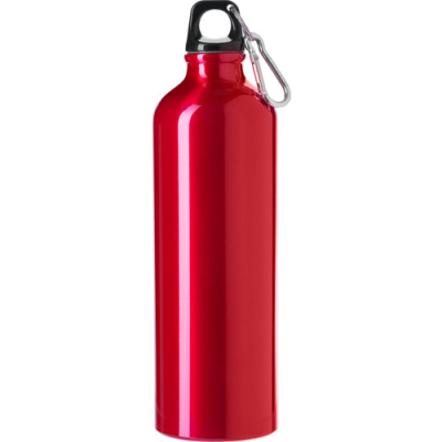 ALUMINIUM METAL SINGLE WALLED BOTTLE (750ML) in Red