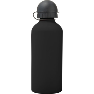 ALUMINIUM METAL WATER BOTTLE (600 ML) in Black