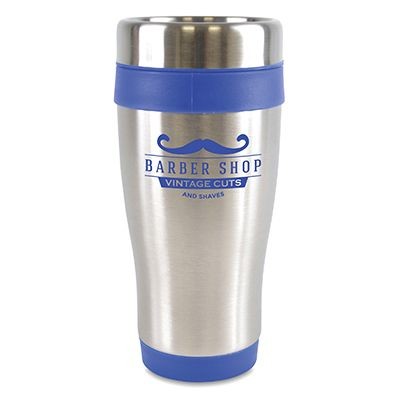 ANCOATS STAINLESS STEEL METAL TUMBLER with Blue Trim