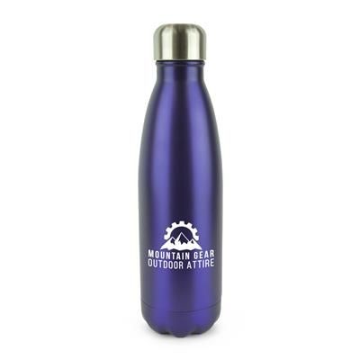 ASHFORD PLUS STAINLESS STEEL METAL DRINK BOTTLE in Purple