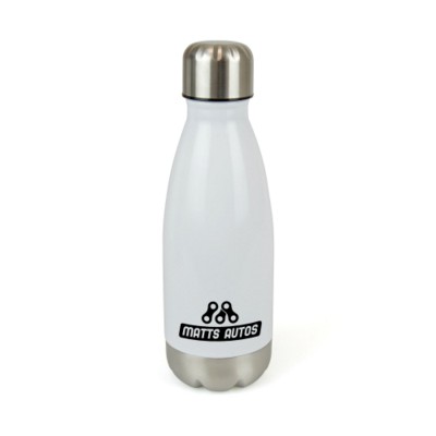 ASHFORD STAINLESS STEEL METAL DRINK BOTTLE in White