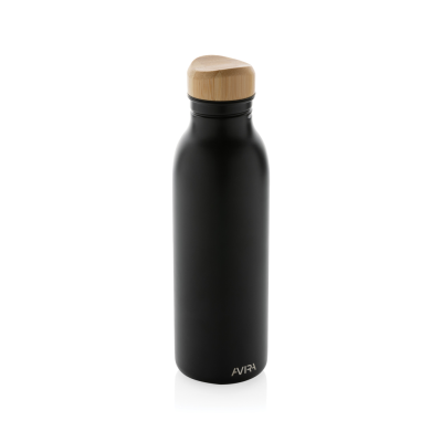 AVIRA ALCOR RCS RE-STEEL SINGLE WALL WATER BOTTLE 600 ML in Black