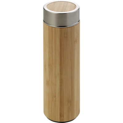 BAMBOO BOTTLE with Tea Infuser (420 Ml) in Brown