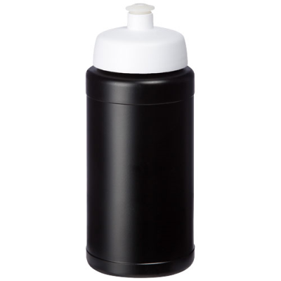 BASELINE 500 ML RECYCLED SPORTS BOTTLE in Solid Black & White