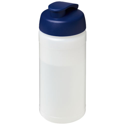 BASELINE® PLUS 500 ML FLIP LID SPORTS BOTTLE in Clear Transparent & Blue