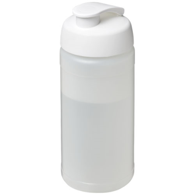 BASELINE® PLUS 500 ML FLIP LID SPORTS BOTTLE in Clear Transparent & White