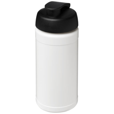 BASELINE® PLUS 500 ML FLIP LID SPORTS BOTTLE in White & Solid Black