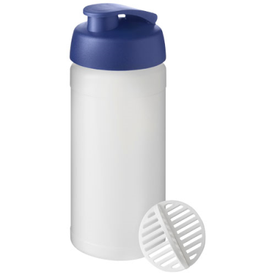 BASELINE PLUS 500 ML SHAKER BOTTLE in Blue & Frosted Clear Transparent