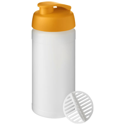 BASELINE PLUS 500 ML SHAKER BOTTLE in Orange & Frosted Clear Transparent