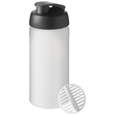 BASELINE PLUS 500 ML SHAKER BOTTLE in Solid Black & Frosted Clear Transparent