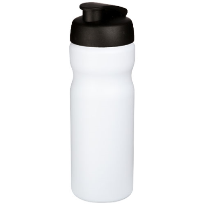 BASELINE® PLUS 650 ML FLIP LID SPORTS BOTTLE in White & Solid Black