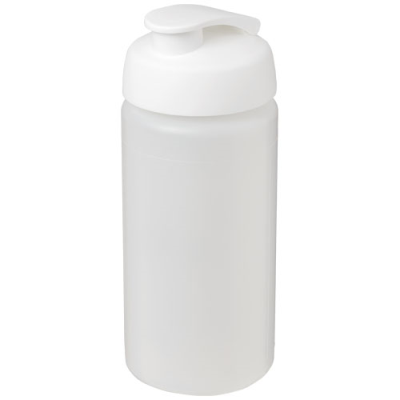 BASELINE® PLUS GRIP 500 ML FLIP LID SPORTS BOTTLE in Clear Transparent & White