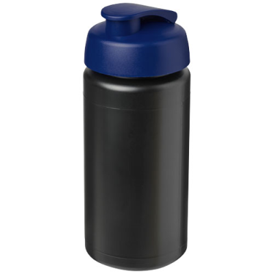 BASELINE® PLUS GRIP 500 ML FLIP LID SPORTS BOTTLE in Solid Black & Blue