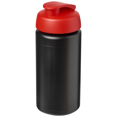 BASELINE® PLUS GRIP 500 ML FLIP LID SPORTS BOTTLE in Solid Black & Red