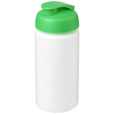 BASELINE® PLUS GRIP 500 ML FLIP LID SPORTS BOTTLE in White & Green