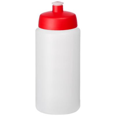 BASELINE® PLUS GRIP 500 ML SPORTS LID SPORTS BOTTLE in Transparent & Red