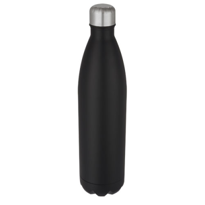 COVE 1 L VACUUM THERMAL INSULATED STAINLESS STEEL METAL BOTTLE in Solid Black